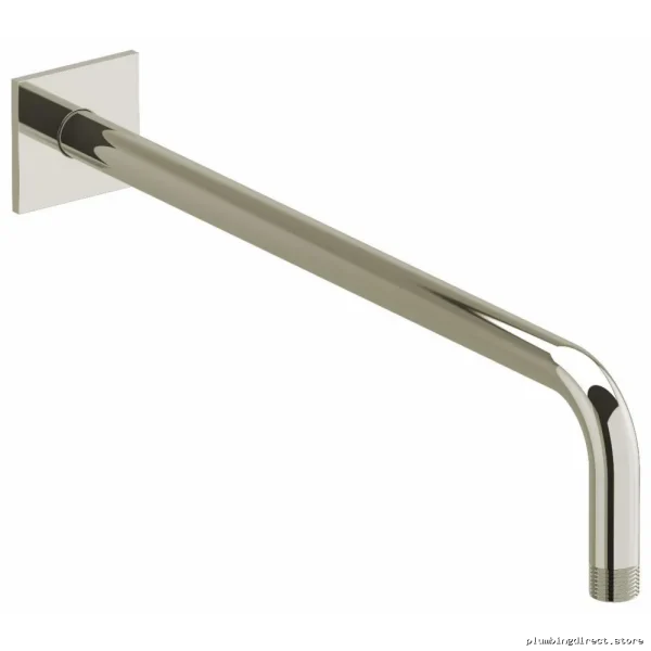 RIOBEL Polished Nickel Wall-Mounted Shower Arm with Square Escutcheon | Model
