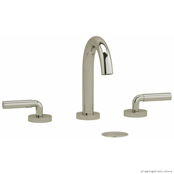 Polished Nickel Widespread Bath Faucet C Spout & Lever Handles Low Flow