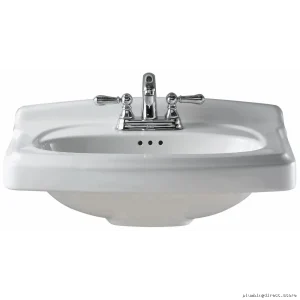 Portsmouth Wide Base Pedestal Sink Top - White ModelNumberAmericanStandard