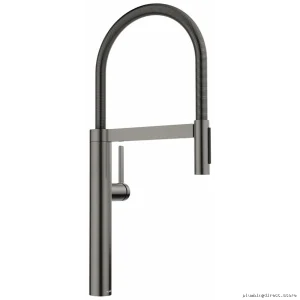 Pre-Rinse Kitchen Faucet with Spring Pulldown Spray - BlancoCulina II PVD Satin Dark Steel