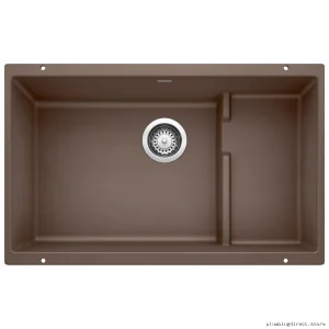 Precis Cascade 1.5 Bowl Undermount Silgranit Kitchen Sink in Blanco