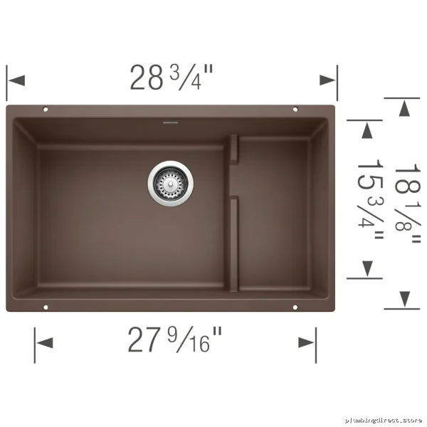 Precis Cascade 1.5 Bowl Undermount Silgranit Kitchen Sink in Blanco - Image 2