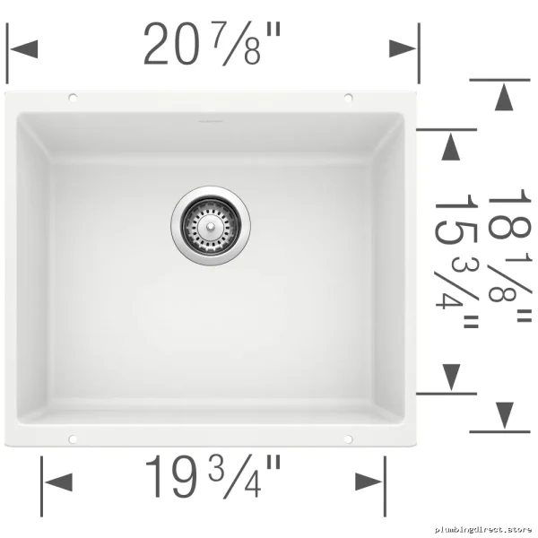Precis U1 Bowl Undermount Silgranit Sink - Sleek White Design 401704 - Image 2