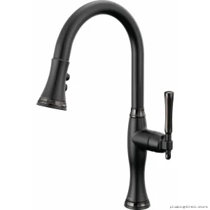 Black Onyx Brizo Tulham Faucet - Premium Pulldown Kitchen