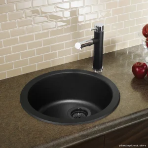 Premium Blanco Anthracite Silgranit Round Sink
