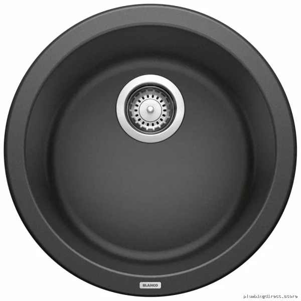 Premium Blanco Anthracite Silgranit Round Sink - Image 2