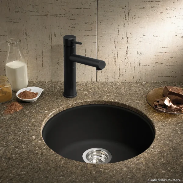 Premium Blanco Anthracite Silgranit Round Sink - Image 3