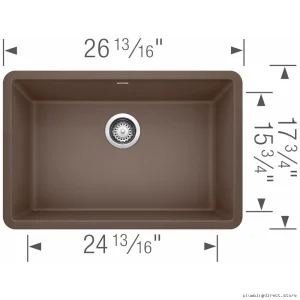 Premium Blanco Silgranit Sink - Cafe Undermount 27" Single Bowl