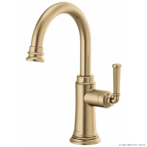 Premium Brizo Rook Beverage Faucet in Luxe Gold Finish