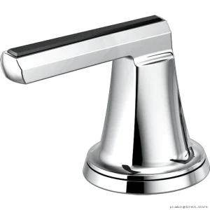 Premium Chrome & Black Crystal Roman Tub lever handle kit - easy install | Model :hlhl-pcbc | Brand :brizio