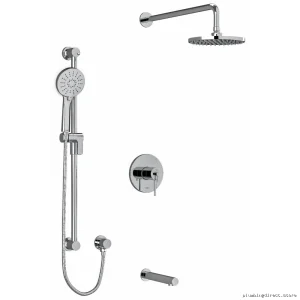 Premium Chrome Ceiling Shower & Tub Faucet Trim - RIOBEL
