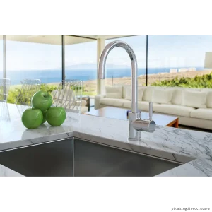 Premium Chrome Kitchen Faucet with Single Handle by Symmons
