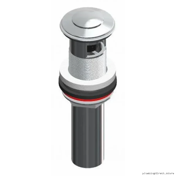 Premium Chrome Bathroom Sink Drain - Push Button with Overflow