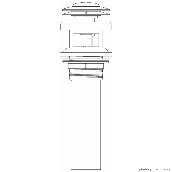 Premium Chrome Bathroom Sink Drain - Push Button with Overflow - Image 3
