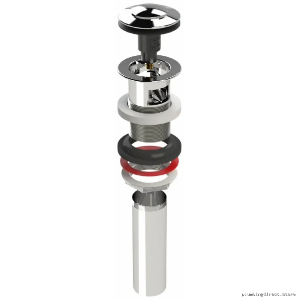 Premium Chrome Bathroom Sink Drain - Push Button with Overflow - Image 4