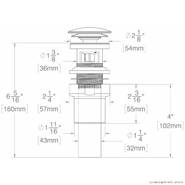 Premium Chrome Vessel Sink Drain with Clicker Stopper - Image 2