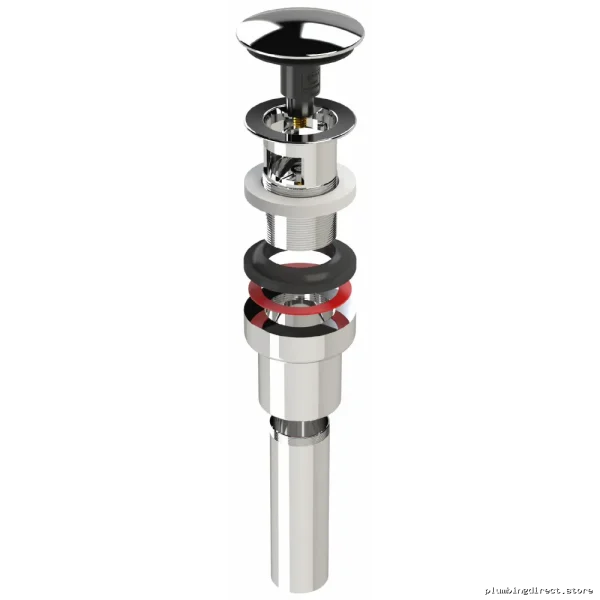 Premium Chrome Vessel Sink Drain with Clicker Stopper