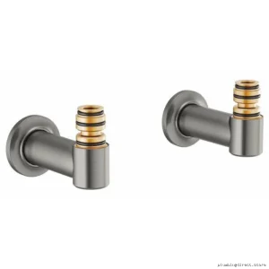Premium Steel Wall Mount Tub Filler Connectors - Durable T71764-SL Brizo