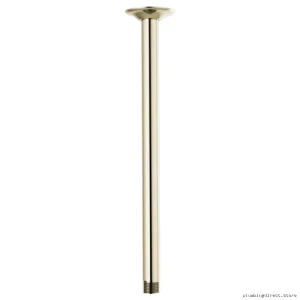Premium 14-Inch Ceiling-Mounted Shower Arm with Round Flange - Polished Nickel Brizo