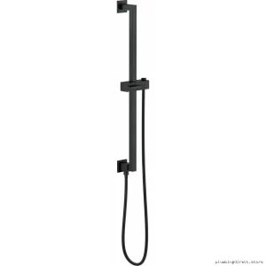 Premium Matte Black Square Slide Bar with Hose - Brizo 74799-BL