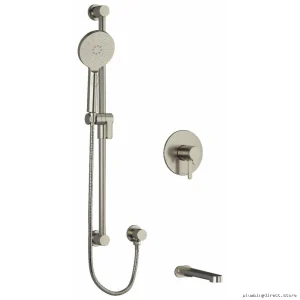 Premium Nibi Brushed Nickel Tub & Shower Faucet Trim