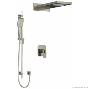 Equinox Premium Thermostatic Shower Faucet - Brushed Nickel Finish for Consistent Temp Control