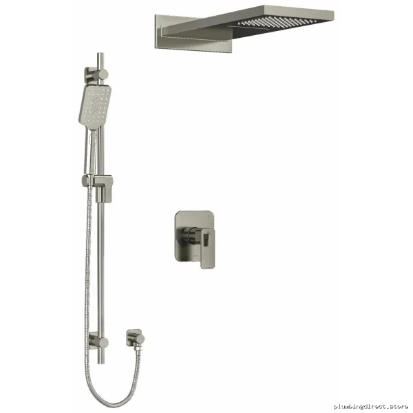 Equinox Premium Thermostatic Shower Faucet - Brushed Nickel Finish for Consistent Temp Control