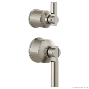 Pressure Balance Shower Valve with Diverting Lever Handle in Luxe Nickel Finish