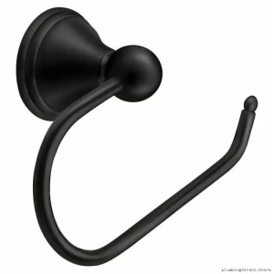 Matte Black Toilet Paper Holder by Preston | Modern European Design for Moen
