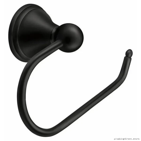 Matte Black Toilet Paper Holder by Preston | Modern European Design for Moen