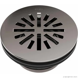Brizo Brilliance Black Onyx 4-Inch Round Shower Drain BT051414-BNX