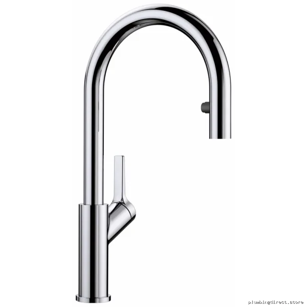 Urbena Modern Kitchen Faucet w/ Pull-Down Spray - Chrome Finish 526390 Blanco