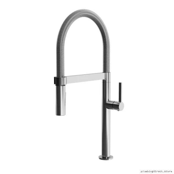 Pull-Down Kitchen Faucet with Spring Spray System - Exki Kalia Chrome - Image 2