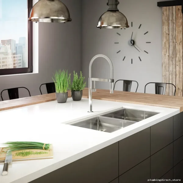 Pull-Down Kitchen Faucet with Spring Spray System - Exki Kalia Chrome