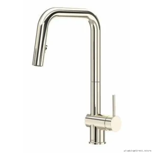 Pull-Down Spray Kitchen Faucet with U-Shaped Spout - Polished Nickel AZSQ201PN