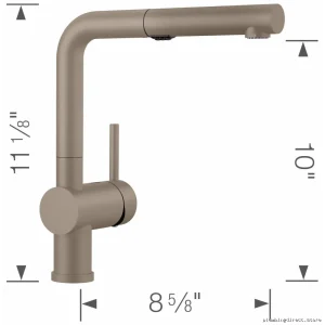 Pullout Spray Kitchen Faucet - Linus Blanco Truffle