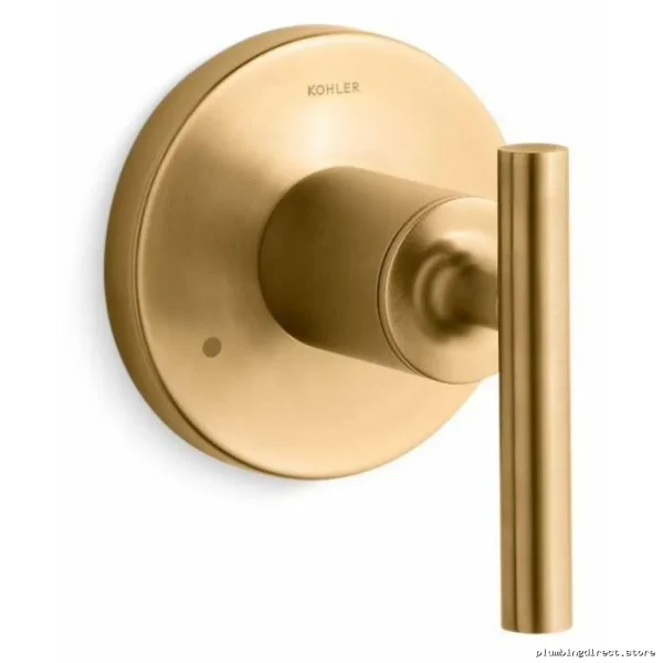 Purist Transfer Valve Trims with Lever Handle - Vibrant Brushed Modern Brass T