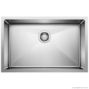 Quatrus R15 1 Bowl Undermount Kitchen Sink - Satin Finish Blanco 402963