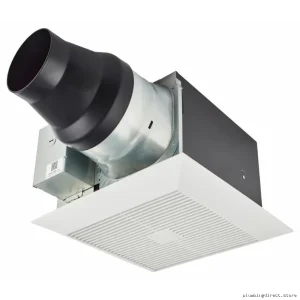 Quiet High-CFM Energy-Efficient Bathroom Exhaust Fan With Whisper Technology