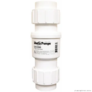 Quiet Check Valve Spring-Loaded PVC HD QCV200 (2-Pack) Liberty Pumps