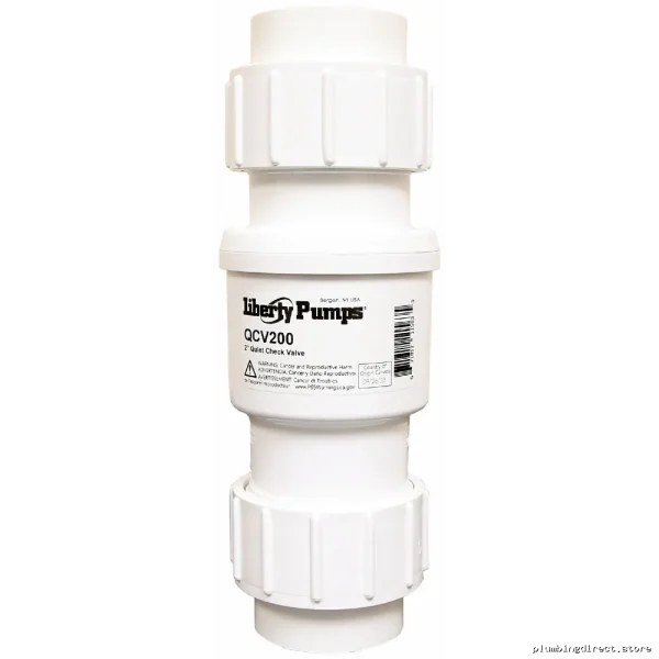 Quiet Check Valve Spring-Loaded PVC HD QCV200 (2-Pack) Liberty Pumps