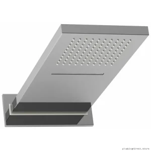 Rainfall & Cascade Spray Rectangle Showerhead - Chrome Finish Model 404C RIOBEL