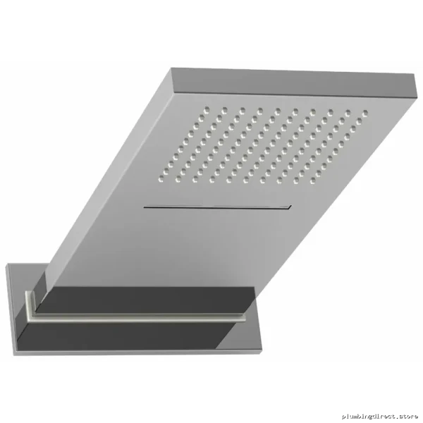 Rainfall & Cascade Spray Rectangle Showerhead - Chrome Finish Model 404C RIOBEL