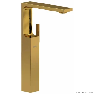 Reflet Single Hole Vessel Faucet - Brushed Gold Lever RFL01BG