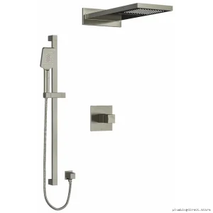 Reflet Thermostatic Shower Faucet with PEX Connection Kit - Brushed Nickel Finish KIT2745RFBN-SPEX RIOBEL