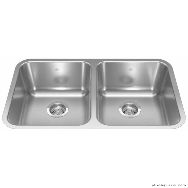 Reginex Two-Bowl Undermount Sink – Size 30-7/8 in Sleek Stainless Steel Model ND...