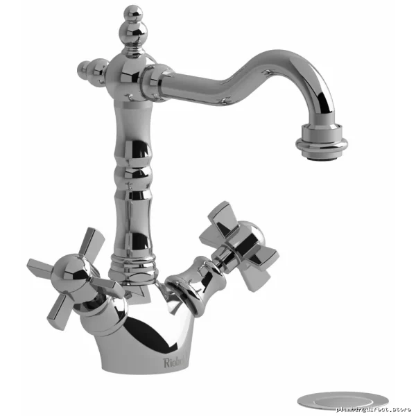 Retro Single-Hole Chrome Bathroom Faucet by RIOBEL - RT01XC