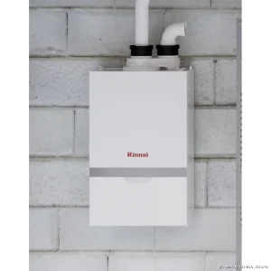 High-Efficiency Wall-Mounted Combi Boiler 160k BTU Condensing - White M160CN Model Rinnai