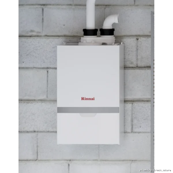 High-Efficiency Wall-Mounted Combi Boiler 160k BTU Condensing - White M160CN Model Rinnai