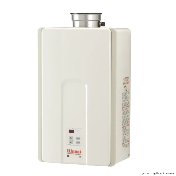Rinnai V65IN Natural Gas Tankless Water Heater - 150k BTU White Non-Condensing Model